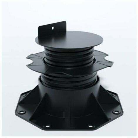 Verstellbare Unterkonstruktion (60 bis 140 mm) für Holz- und Verbunddielen - Farbe - schwarz, Abdeckungsbereich (m²)