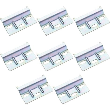 8-teiliges Befestigungsset für Hängeschienen, Wandträgerplatten für Schränke, Küchenmöbel, Kleiderschränke, anschraubbare Regaltüren