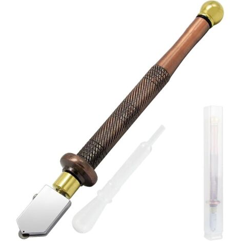 Professionelles Glasschneidwerkzeug (3 bis 15 mm), geeignet für dickes Glas, Fliesen, Spiegel und Mosaike, inklusive langlebiger Hartmetallspitze und automatischem Ölsystem. (1/4)