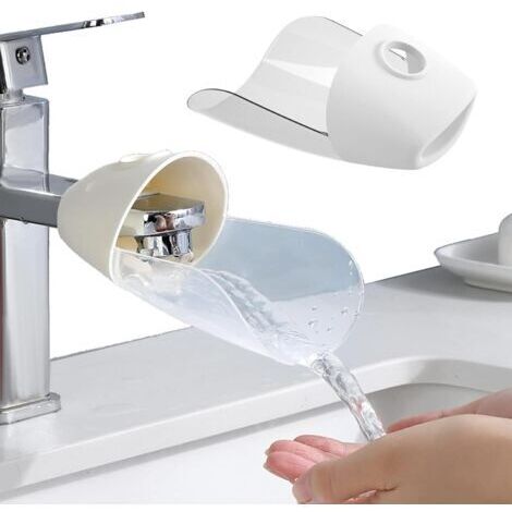 Set mit 2 Wasserhahnverlängerungen, kinderfreundliche Wasserhahnverlängerungen, Wasserhahnverlängerung für Kinder und Babys, zum Händewaschen, für Küche und Bad