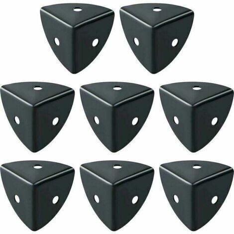 Eckenschoner für Tische, 8er-Set, aus schwarzem Aluminium, für Möbel, ideal zum Schutz und zur Dekoration von Möbeln, stoß- und bruchfest, EBJ025B-8P