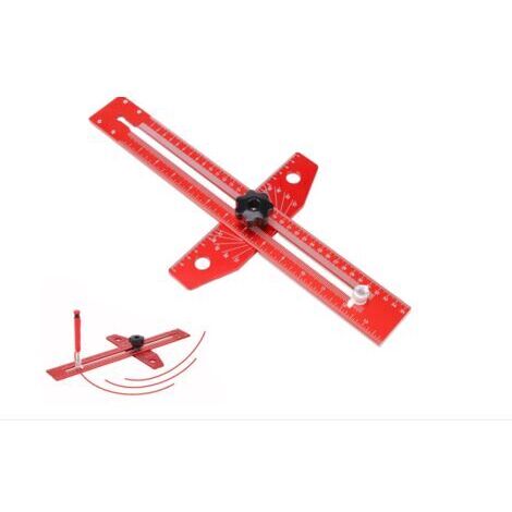 Roter T-Winkel, Zimmermannswinkel, verstellbar, Aluminiumlegierung, für Holzbearbeitung, Holzmessung, Präzisionszeichnungen (1/5)