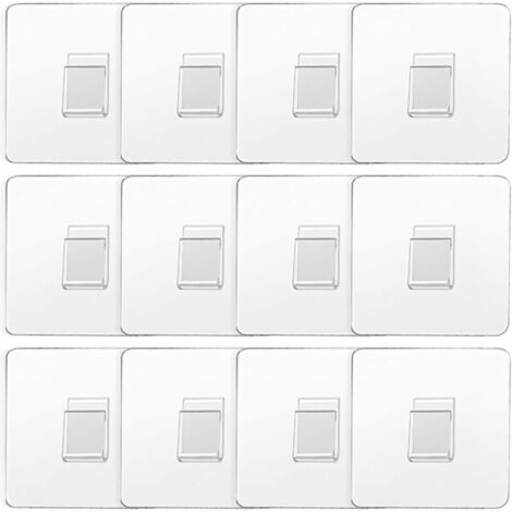 12 Ersatz-Duschkorbhaken zum Selbstkleben, transparente Duschkorbhaken
