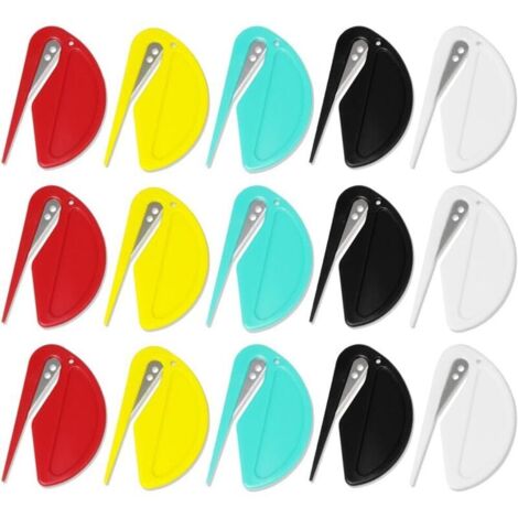 15-teiliges Brieföffner- und Paketöffner-Set (Mini) – Effizientes Messer mit scharfen Klingen für Umschläge, Pakete und Papier