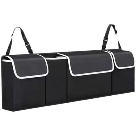 Kofferraum-Organizer, Auto-Organizer mit 4 Taschen und verstellbarem Gurt für PKW, SUV und MVP, wasserdichtes Oxford-Gewebe