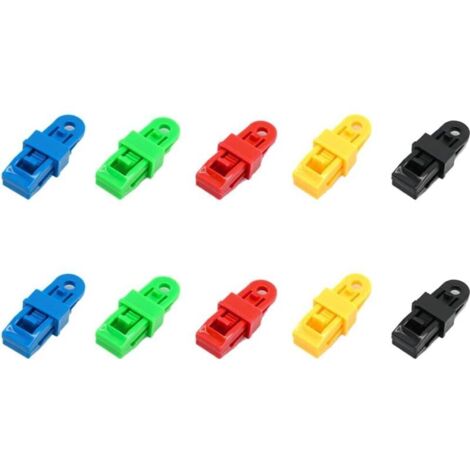 Set mit 10 Planenklemmen, elastischen Spannern, Planenclips, Planenbefestigungen, Planenspannern, Planenklemmen, Verriegelungsgriffen