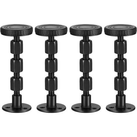 4 Stück verstellbare Bettstopper und Anti-Wackel-Elemente 84–110 mm, verstellbare Gewinde-Bettrahmenstabilisatoren zur Bettbefestigung, Außen