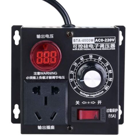 AC 220V 4000W Scr Spannungsregler Dimmer Elektrischer Motor Drehzahlregler DE