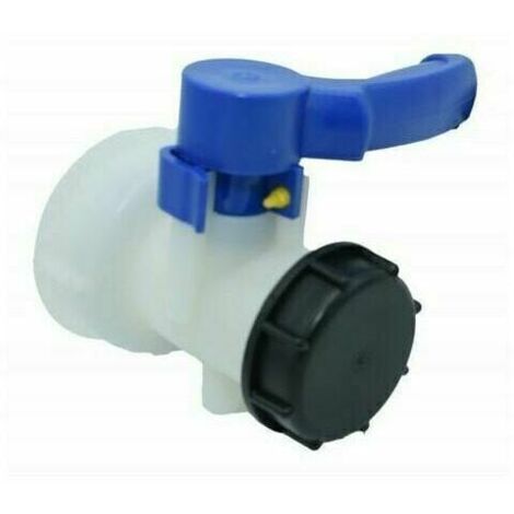 Ventil für 1000-Liter-Wasserrückgewinnungstank – DN40-Absperrklappe aus HDPE-Kunststoff – S60X6 2"-Gewinde für IBC-Tanks