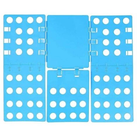 VURAHOME – Kleiderfaltbrett der 3. Generation, 68 x 57 cm, Hemdenfalter, T-Shirt-Flip-Flop-Falter, Blau (1/5)