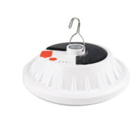 Wiederaufladbare LED-Solar-Campinglampe mit USB-Anschluss, Fernbedienung, 5 Modi, wasserdicht (IPX7)