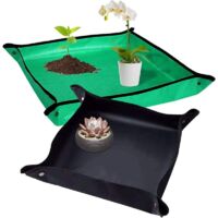 2-teilige Umtopfmatte, faltbare Gartenmatte, Gartenwerkzeugset, geeignet für Innen- oder Topfpflanzen, für Miniatur-Feengartenpflanzen
