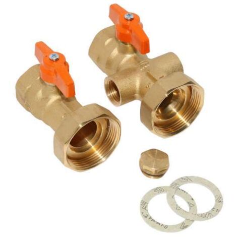 PAW Vorlaufset K2 Voll absperrbar DN 25 Pumpenkugelhähne mit 1'' IG 2705