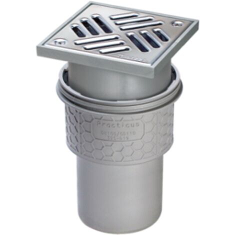 KESSEL Ablauf Practicus 45210.11 DN100 senkrecht, Rost Edelstahl 138x138