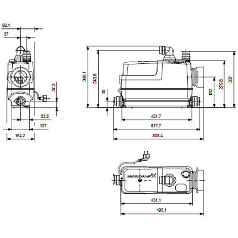 Grundfos Abwasserhebeanlage Sololift2 + CWC-3 97775316 Hebeanlage