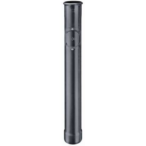 GRÖMO ALUSTAR Standrohr Anthrazit ø80 / 1000 mit Reinigungsdeckel, SX (glatt), 83361