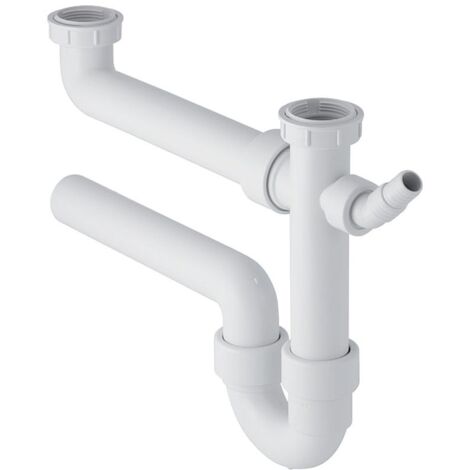 Geberit Spültisch-Ablauf in PP f. zwei Becken Objektmodell, G1 1/2x50 mm, weiß