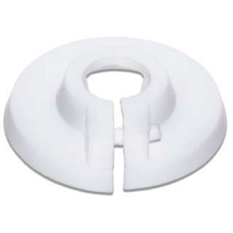 PVC Scharnier-Kunststoffrosette Wandrosette Rosette Kunststoff weiß für Rohre Ø12mm
