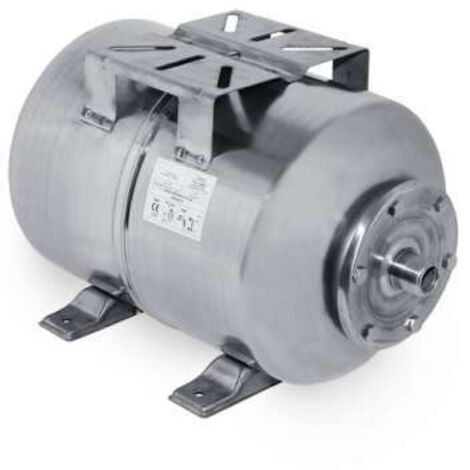 Edelstahl Ausdehnungsgefäß INOX 24l für Hauswasserwerk horiz. für Jetpumpe Membranausdehnungsgefäß