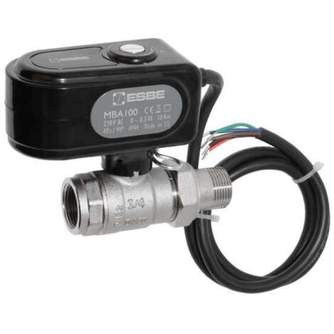 ESBE 2-Wege Motorkugelhahn DN20 3/4'' IG 3/4'' AG Kugelhahn Motorisch 230V Laufzeit 40 Sek. 43100400