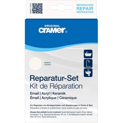 Reparatursatz Keramik, Email und Acryl, weiß alpin 16080