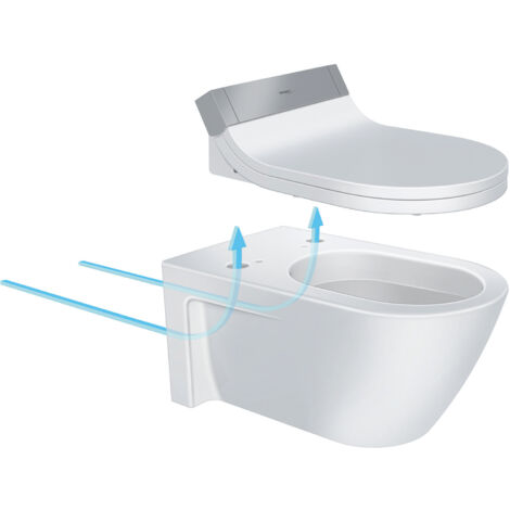 Duravit Wand-WC Starck 2 620 mm, Tiefspüler für SensoWash weiß m. wondergliss 25335900001