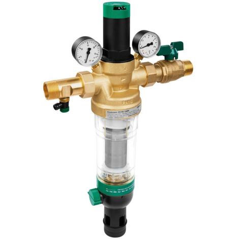 Honeywell Hauswasserstation HS10 S DN 32 Rückspülfilter 1 1/4'' AA mit Absperrkugelhahn