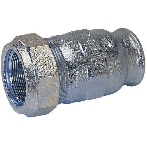 Gebo Verschraubung Temperguss-Verbinder ½'' x ½'' IG verzinkt für Stahlrohre 01.150.01.01