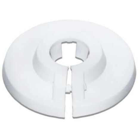 PVC Scharnier-Kunststoffrosette Wandrosette Rosette Kunststoff weiß für Rohre Ø16mm