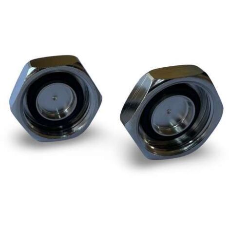 Verschlusskappe für Hahnblock mit Dichtung DN 20 (3/4") IG, Eurokonus 2 Stück
