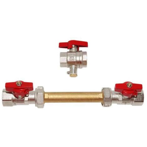 Schlösser Einbausatz 3/4'' für Wärmezähler Wärmemengenzähler 130mm Qn 2,5 für Direktmessung DN20