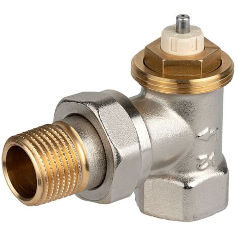 Resideo (Honeywell) Thermostatventil SX MS Messing vernickelt, Eck, 1/2" DN15 V2000ESX15