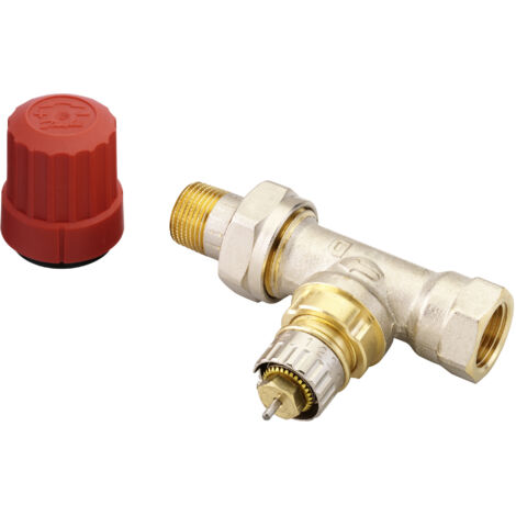Danfoss Ventilgehäuse RA-N 10 R 3/8, Durchgang, matt vernickelt