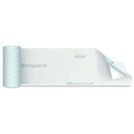 SIGA Wetguard® 200 SA 390mm x 50m regensicher & robuster, vollflächig selbstklebender Feuchteschutz