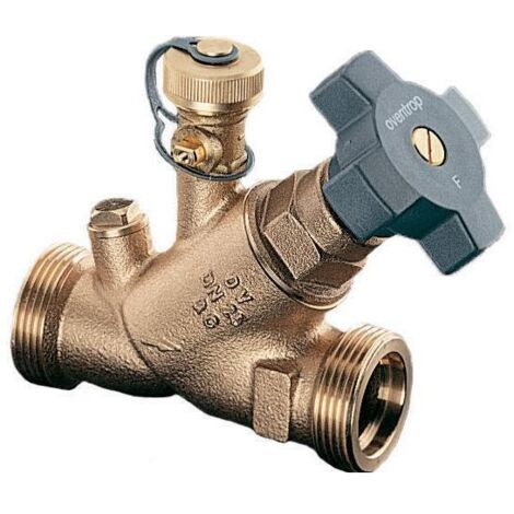 Oventrop Aquastrom F Freistromventil Außengewinde u. Entleerung flachdichtend DN15 Rotguss 4202204