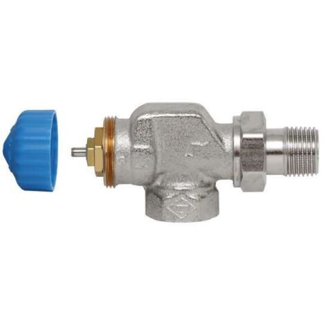 HEIMEIER Thermostatventil mit bes. geringem Widerstand Axial 1/2", RG-vernickelt 2245-02.000