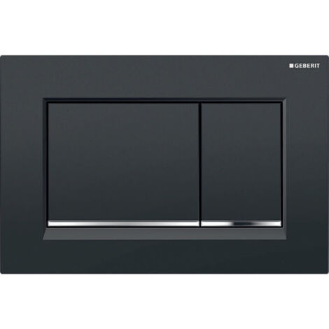 Geberit Betätigungsplatte Sigma30, für 2-Mengen-Sp. schwarz / glanzchrom / schwarz 115.883.KM.1
