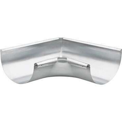 GRÖMO ALU Rinnenwinkel ALUMINIUM halbrund gezogen Inneneck 280 mit Einsteckschlitz, 84307