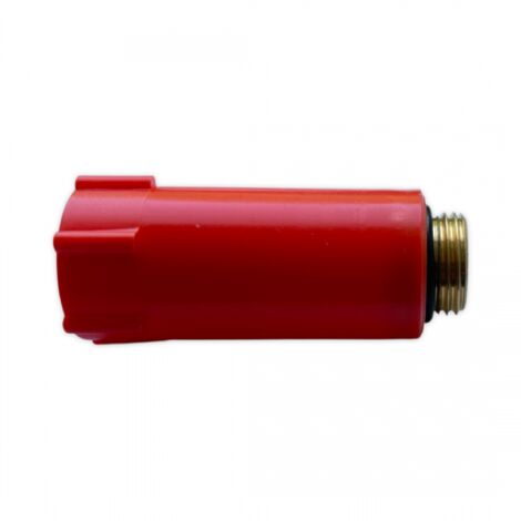 Baustopfen 1/2" rot mit Messing Blindstopfen Gewinde Stopfen Gewindestopfen Abdrückstopfen