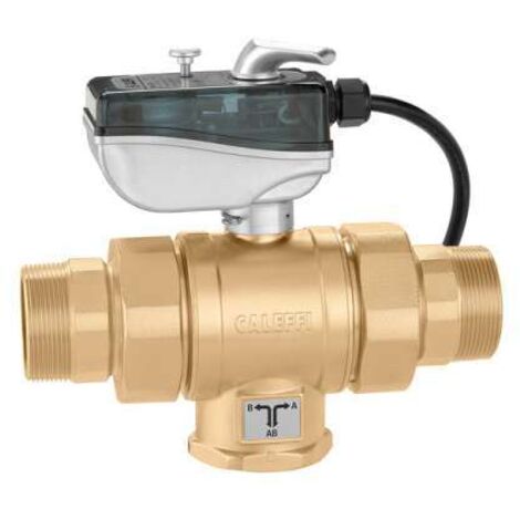 Caleffi Dreiwege-Motor-Kugelventil DN20 2x 3/4" AG Verschr. 1x 3/4" IG 638053