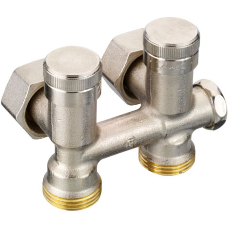 Danfoss Hahnblock Universalverschraubung RLV-K Eck für Ventilheizkörper 003L0282