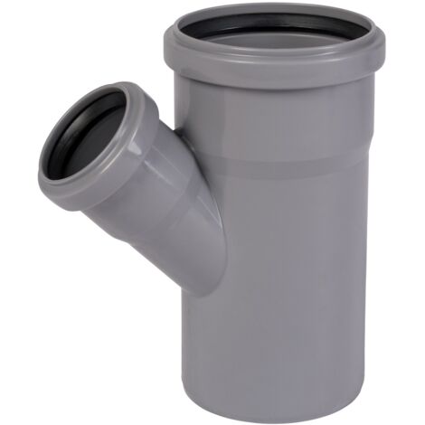 HT Abzweig mit Muffe und Gummidichtungen HT-Rohr DN 110/50 45° HTEA