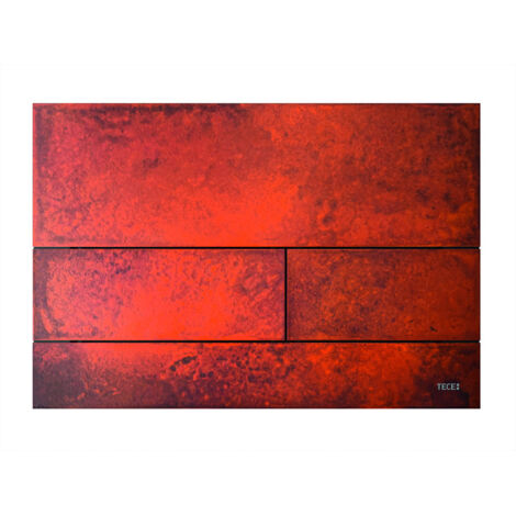 TECEsquare II Metall WC-Betätigungsplatte für Zweimengentechnik Rusted steel 9240845
