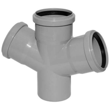 HT Doppelabzweig mit Muffe und Gummidichtungen HT-Rohr DN 110/110/110 67° HTEA