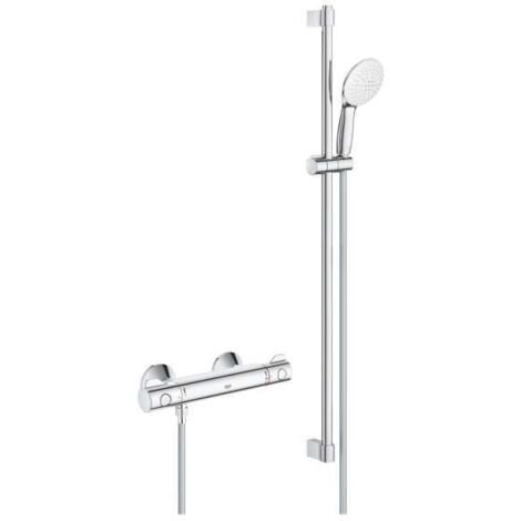 GROHE Grohtherm 800 Thermostat-Brausebatterie mit Brausegarnitur 900mm 34566002