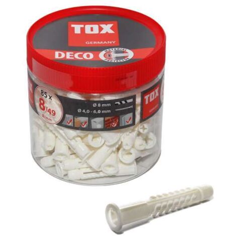 TOX Dübel Schuppendübel 4 AS-K Ø 8mm 49mm lang 85 Stück Dübel in Runddose 016260051