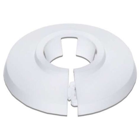 PVC Scharnier-Kunststoffrosette Wandrosette Rosette Kunststoff weiß für Rohre Ø28mm oder 3/4"