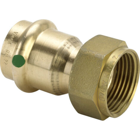 Viega Sanpress Verschraubung flachdichtend mit Überwurfmutter 1 1/2'' Innengewinde auf 22mm 305260
