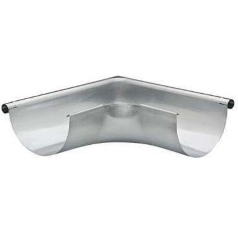 GRÖMO ALU Rinnenwinkel ALUMINIUM halbrund gezogen Außeneck 250 mit Einsteckschlitz, 84301