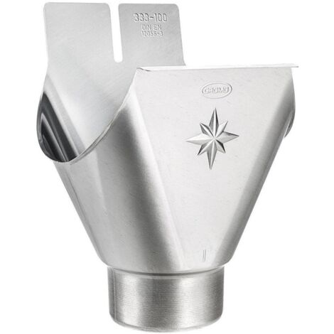 GRÖMO ZINK Einhangstutzen oval TITANZINK 250/76 mit Stern, 62406